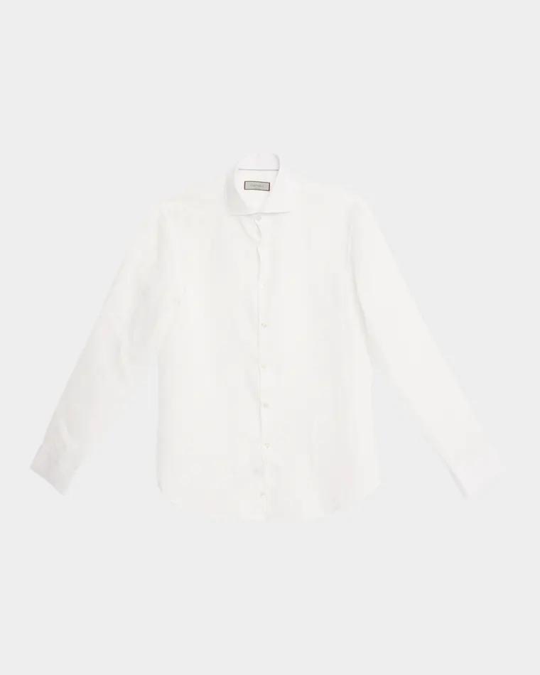 Men's Linen Solid Sport Shirt by CANALI
