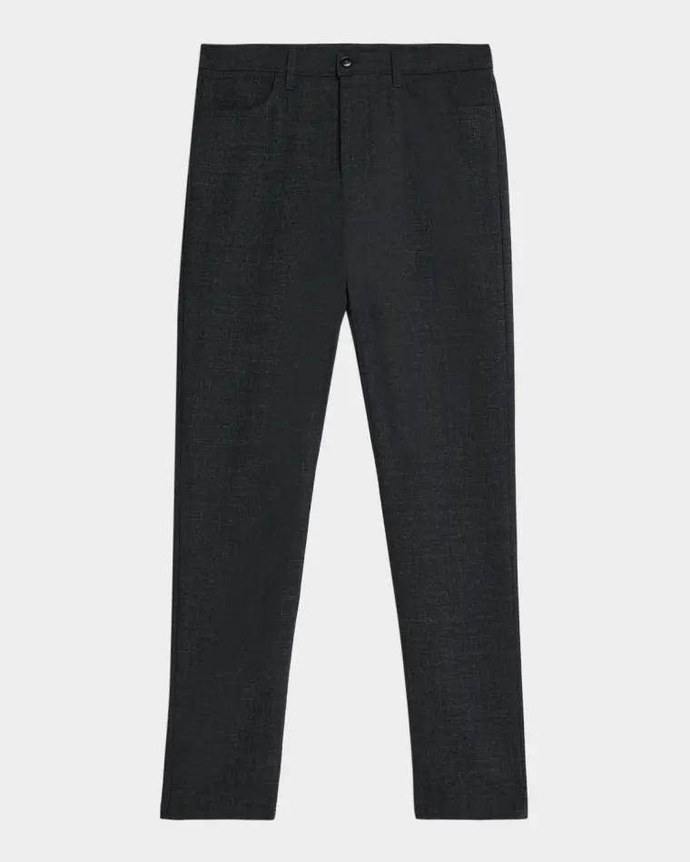 Men's Melange Wool Straight Fit Five-Pocket Pants by CANALI
