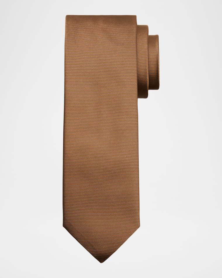 Men's Solid Silk Twill Tie by CANALI