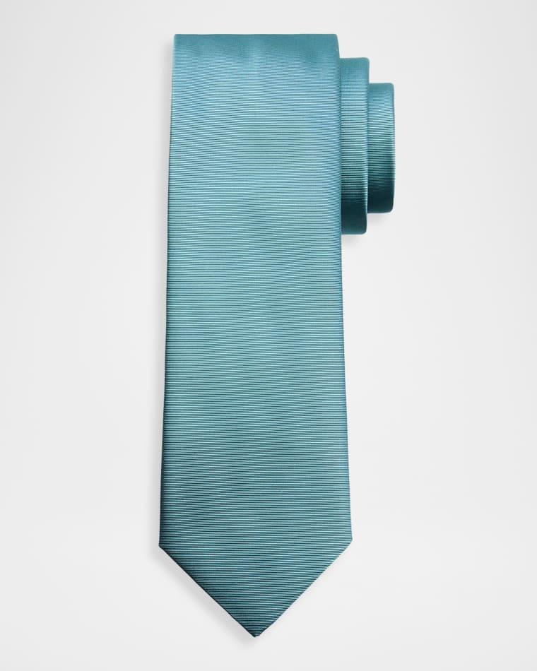 Men's Solid Silk Twill Tie by CANALI