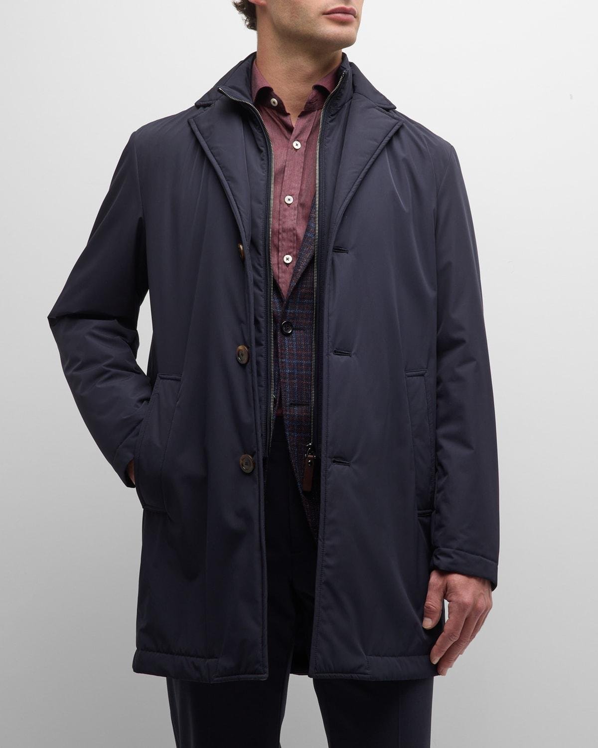 Men's Tech Topcoat with Detachable Bib by CANALI