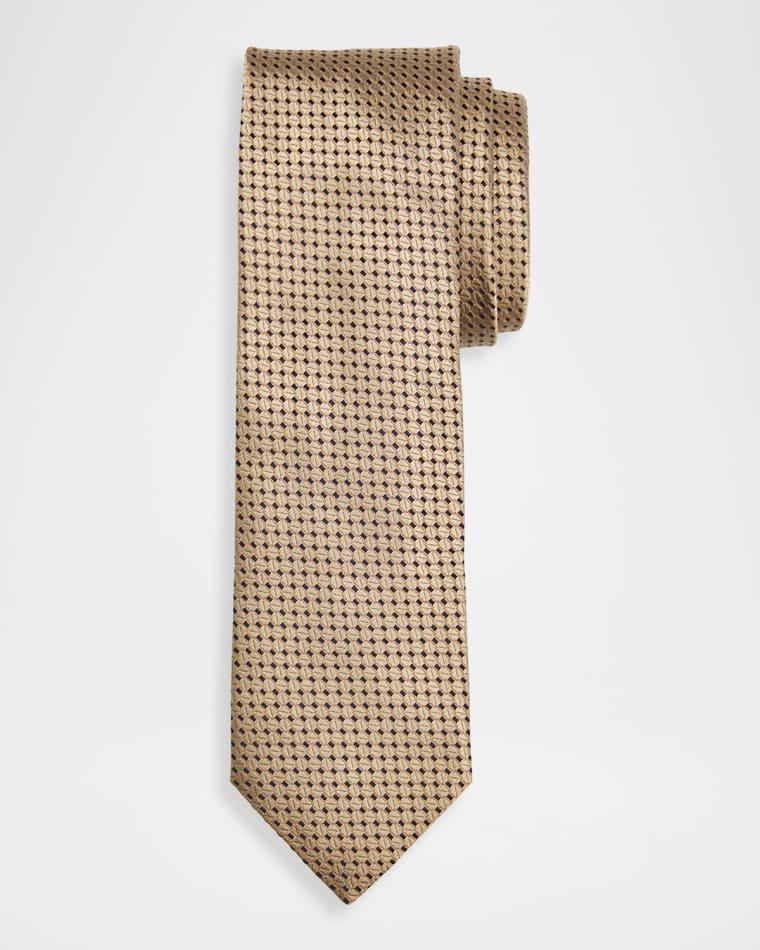 Men's Tonal Jacquard Silk Tie by CANALI