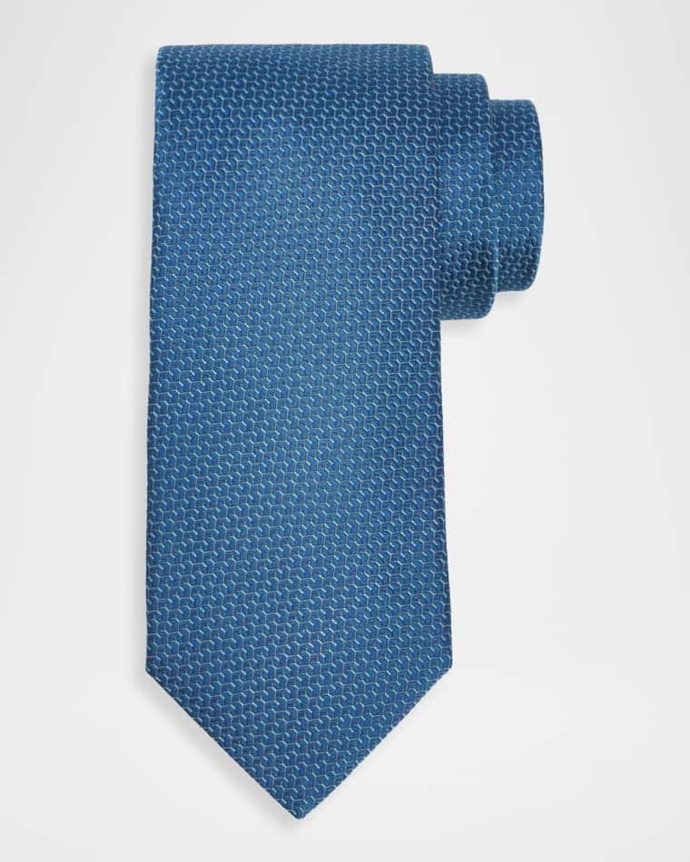 Men's Tonal Jacquard Silk Tie by CANALI