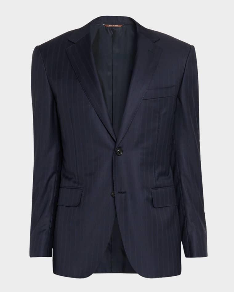 Men's Tonal Stripe Wool Stretch Sport Coat by CANALI