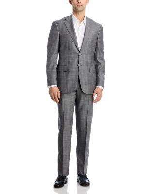 Siena Sharkskin Tonal Stripe Regular Fit Suit by CANALI