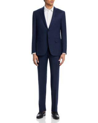 Siena Textured Tonal Windowpane Regular Fit Suit by CANALI