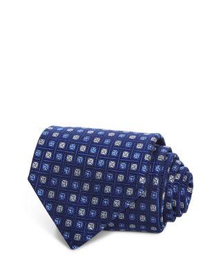 Silk Classic Geometric Box Tie by CANALI
