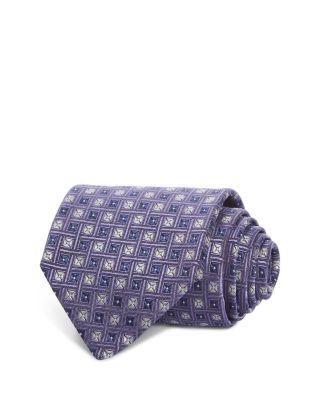 Silk Classic Geometric Box Tie by CANALI