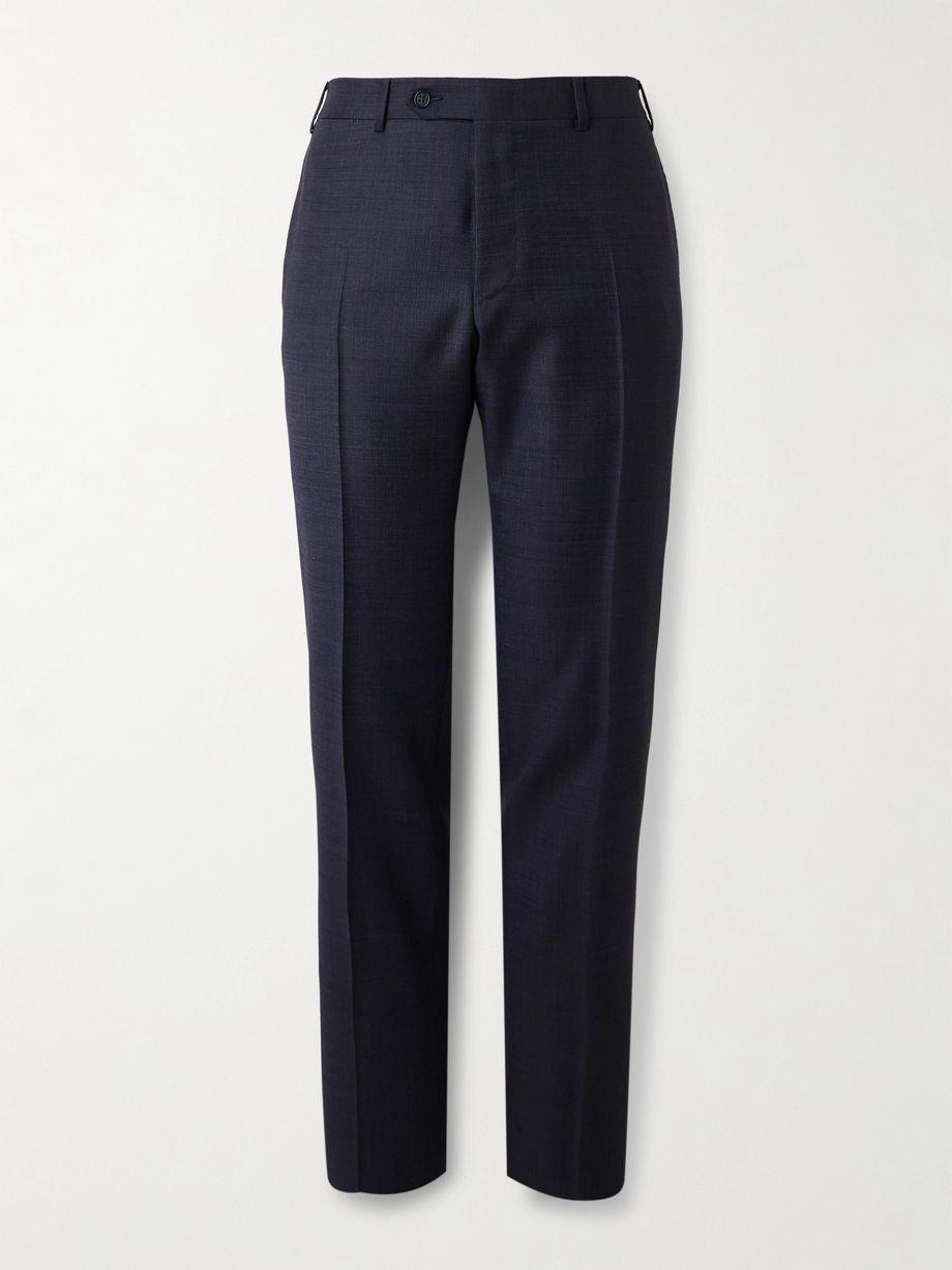 Slim-Fit Straight-Leg Checked Super 130s Wool Suit Trousers by CANALI
