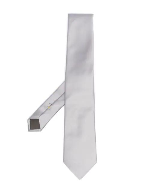 Solid silk tie by CANALI