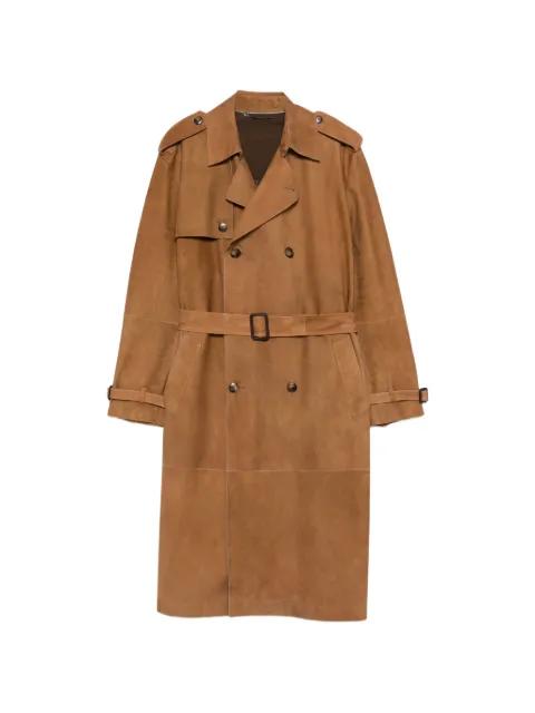 belted double-breasted jacket by CANALI