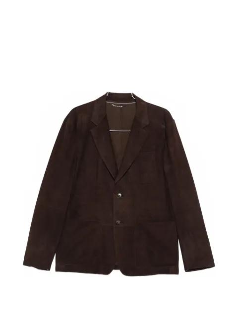 button suede blazer by CANALI