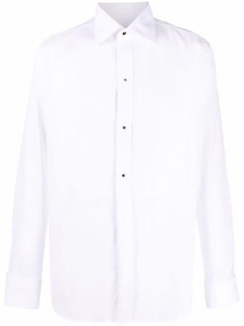 buttoned long-sleeve tuxedo shirt by CANALI