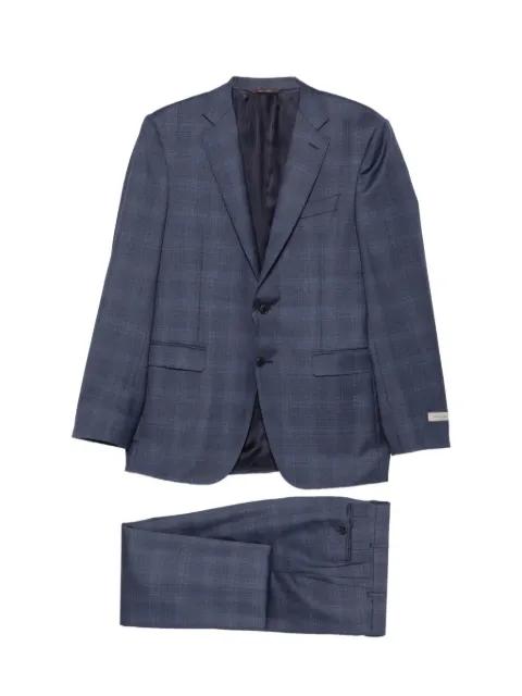 check-pattern wool suit by CANALI