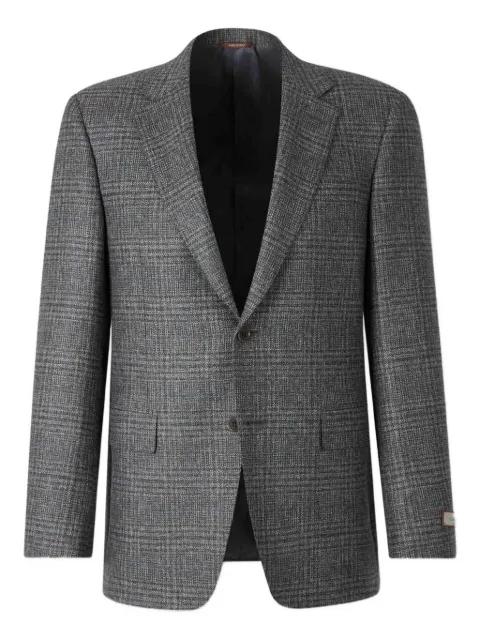 checked single-breasted blazer by CANALI
