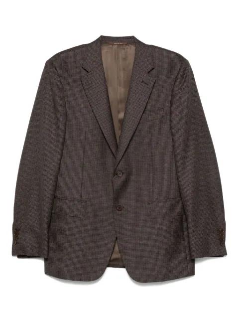 checked two-button blazer by CANALI