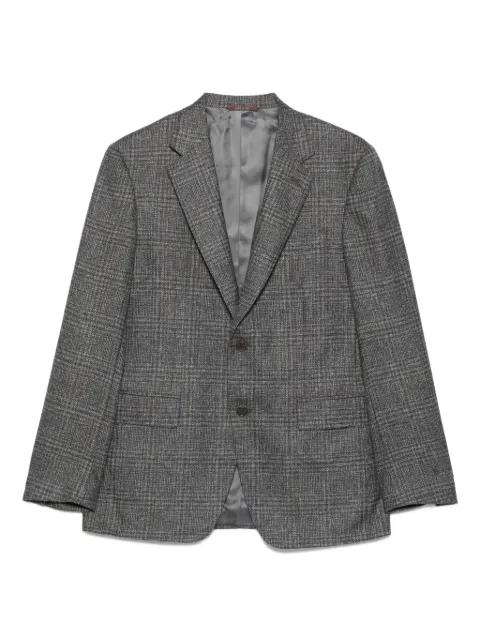 checked two-button blazer by CANALI