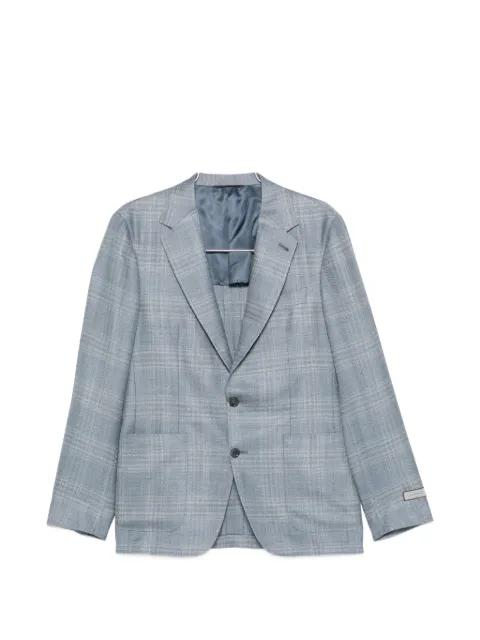 checked two-button blazer by CANALI