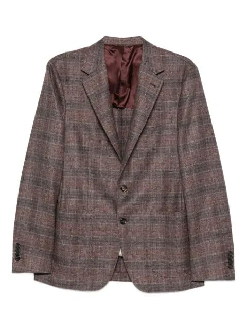 checked wool blazer by CANALI