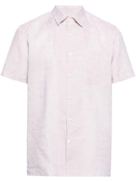 classic-collar linen shirt by CANALI
