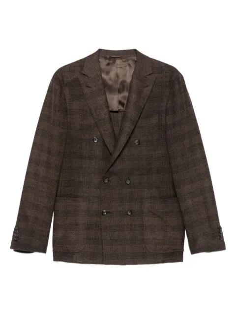 double-breasted checked blazer by CANALI