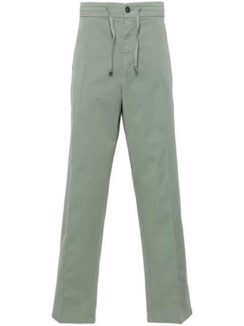 drawstring-waist straight-leg trousers by CANALI