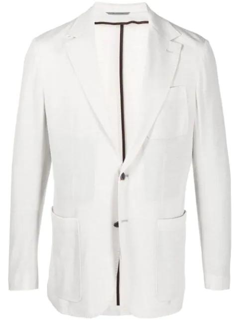 fitted single-breasted button blazer by CANALI
