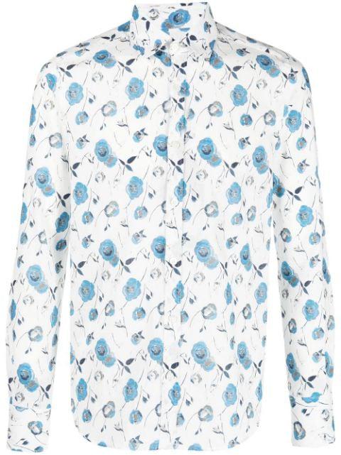 floral print classic shirt by CANALI