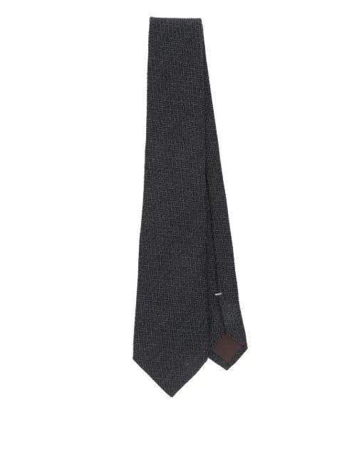 geometric-pattern silk-cashmere tie by CANALI