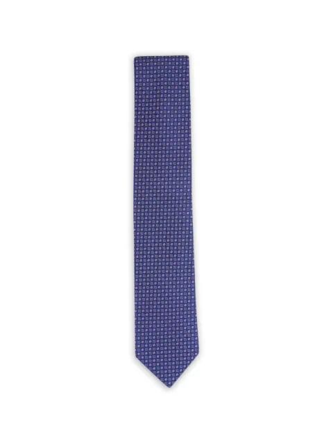 geometric-pattern silk tie by CANALI