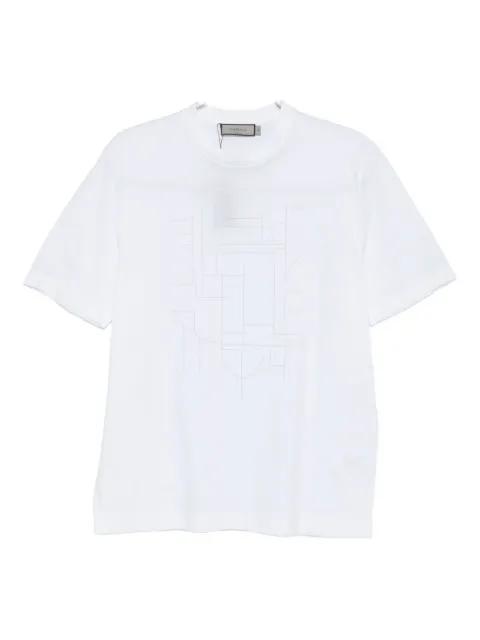 geometric-print T-shirt by CANALI