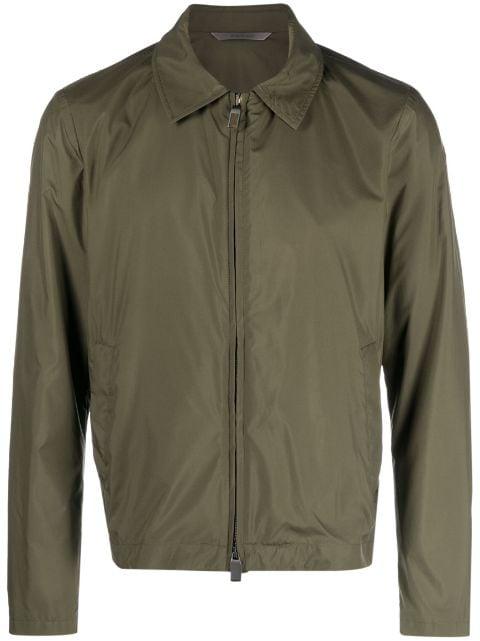 goatskin zip-up shirt jacket by CANALI
