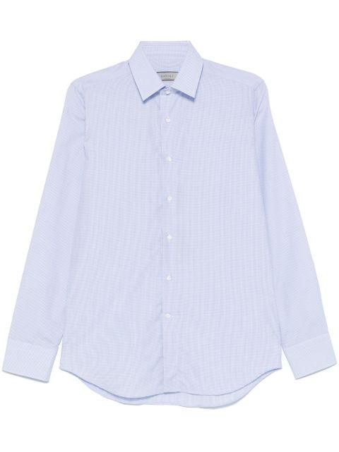 grid-pattern shirt by CANALI
