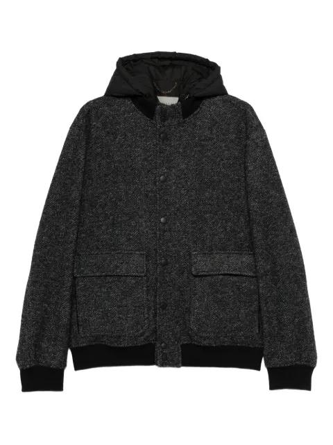 herringbone-pattern hoodied jacket by CANALI