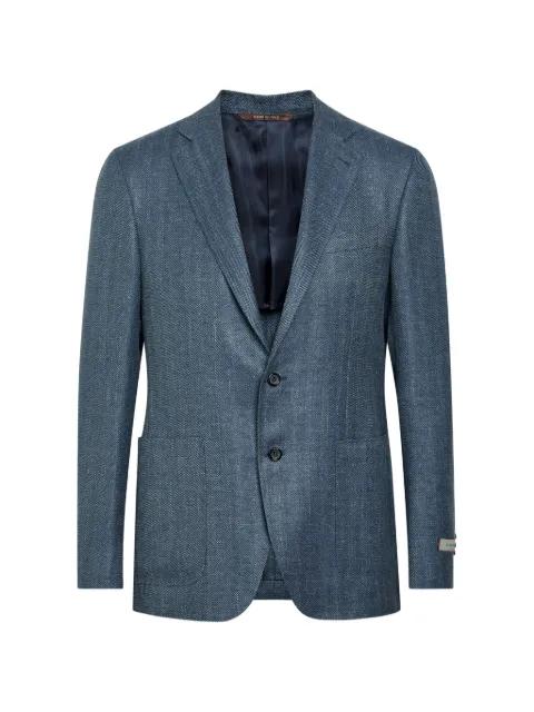 herringbone-pattern suit by CANALI