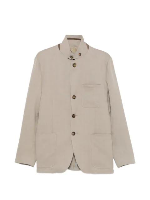 high-neck button-fastening jacket by CANALI