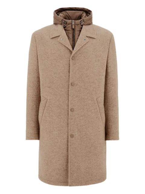 hoodied single-breasted coat by CANALI