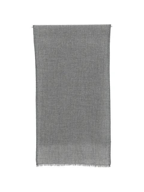 houndstooth-pattern fringed scarf by CANALI