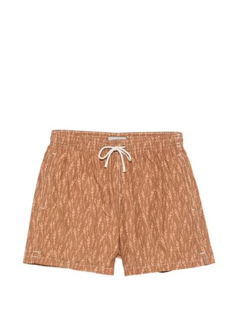 leaf-print swim shorts by CANALI