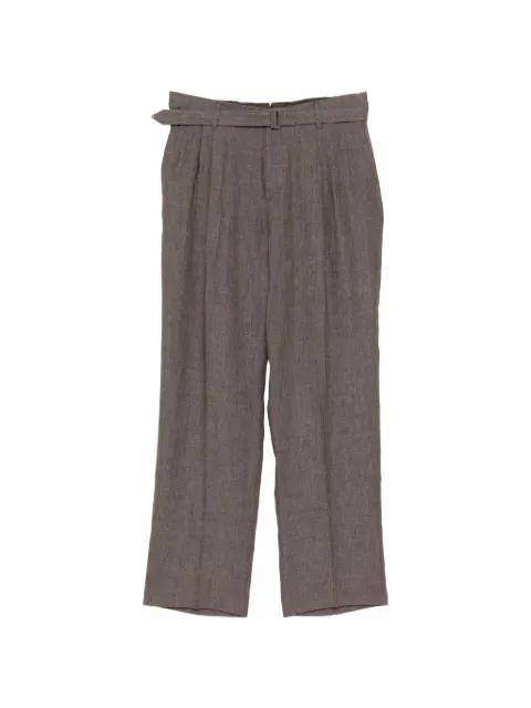 linen pleated trousers by CANALI