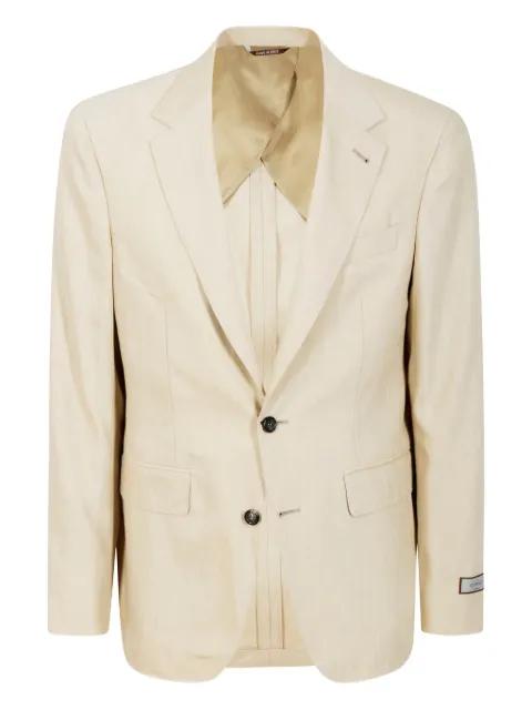 logo-appliqué single-breasted suit by CANALI