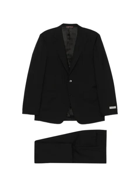 logo-patch single-breasted suit by CANALI