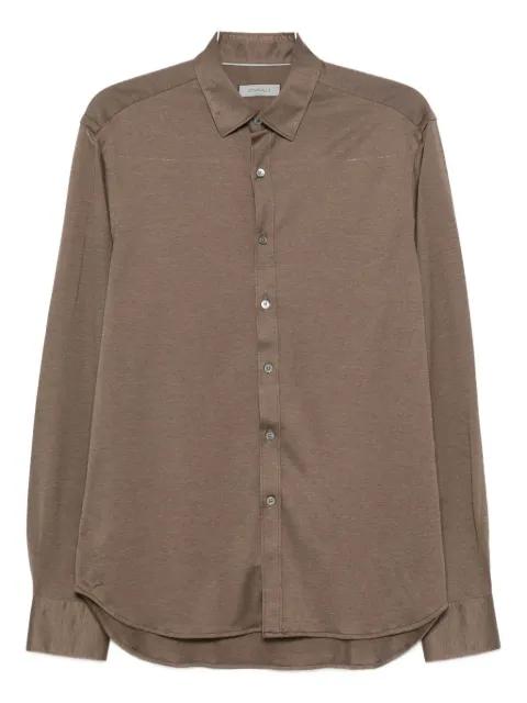 long-sleeve cotton-blend shirt by CANALI