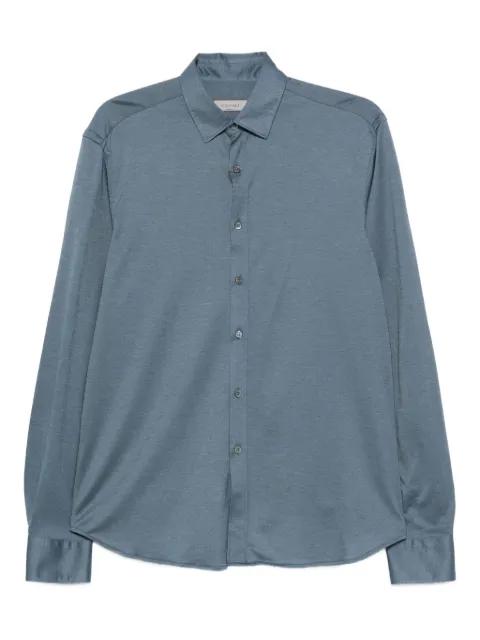 long-sleeve cotton-blend shirt by CANALI