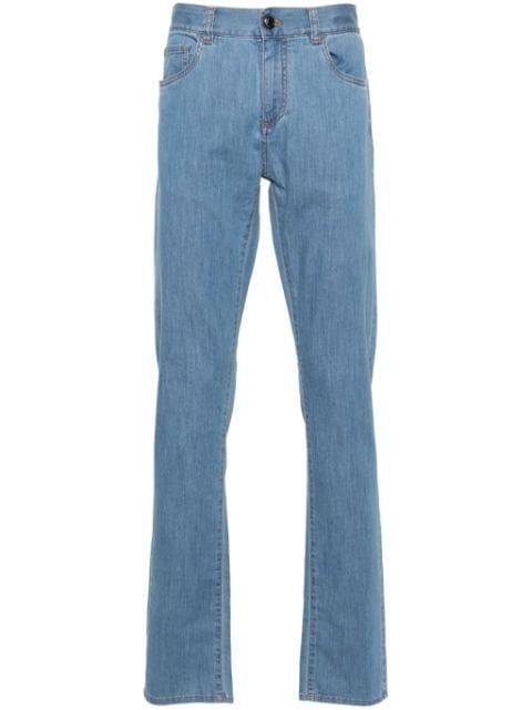 mid-rise slim-fit jeans by CANALI