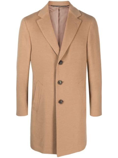 notched-lapels single-breasted coat by CANALI