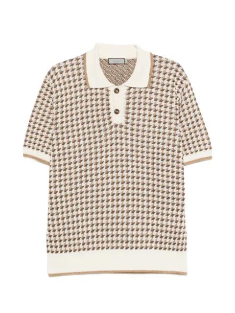 patterned polo shirt by CANALI