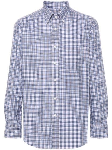 plaid-check shirt by CANALI