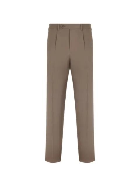 pleated pressed-crease trousers by CANALI