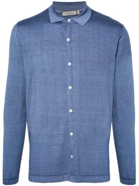 polo-collar cardigan by CANALI